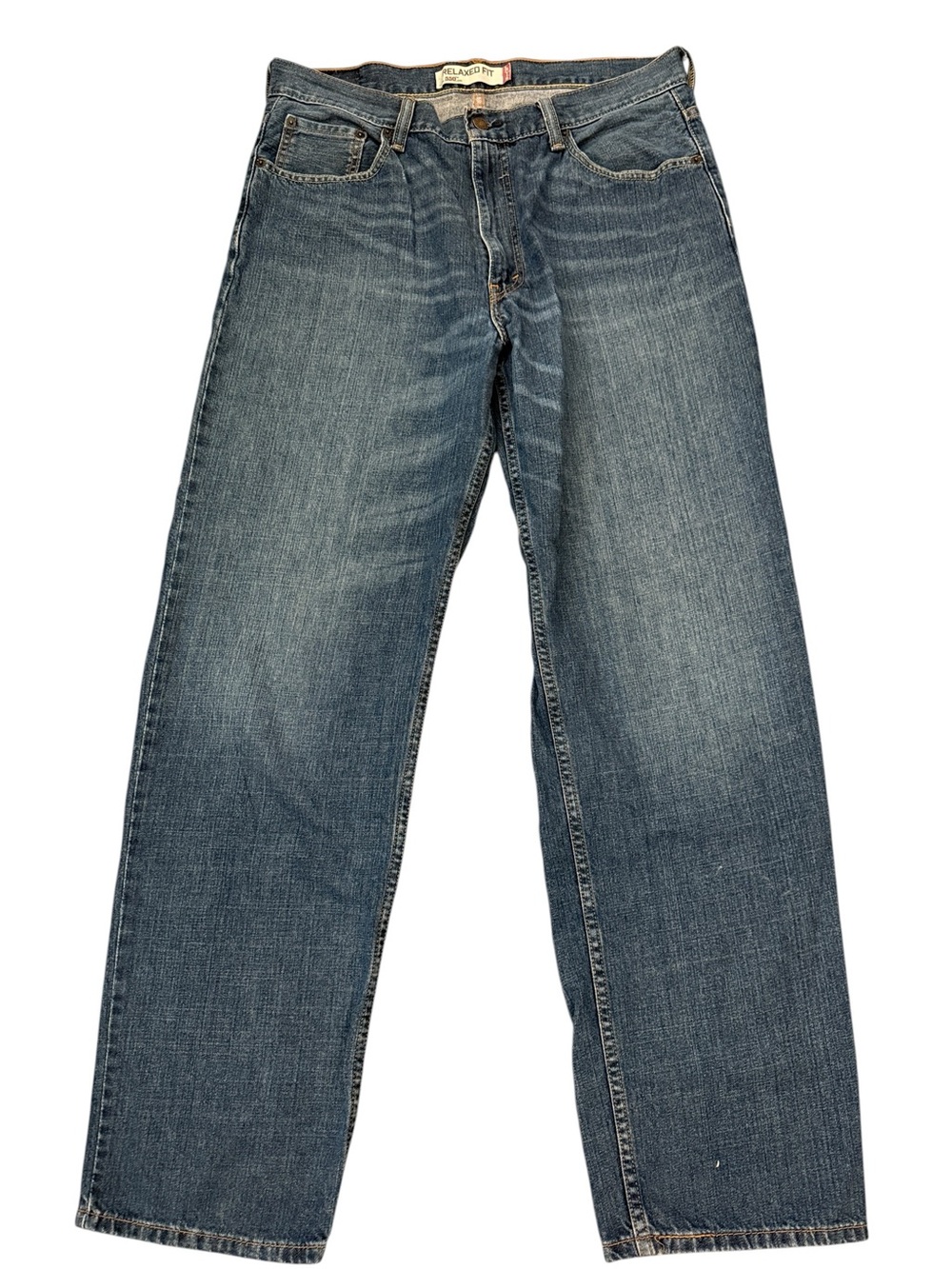 Levi’s 550 Relaxed Fit Jeans 36x34 Fits 36x33 Blue 100% Cotton Red Tab Baggy